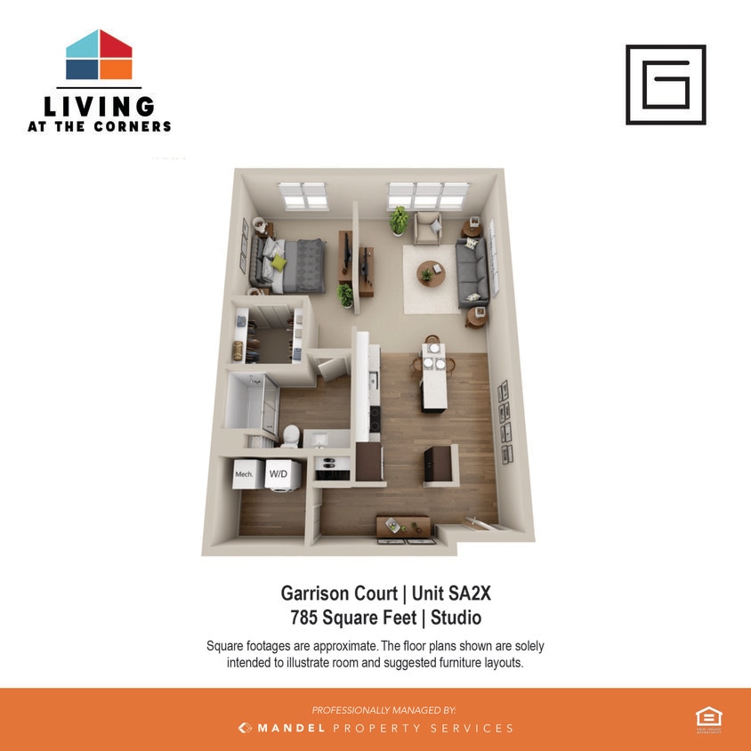 Garrison Court Floor Plan Style SA2 X - SA2X