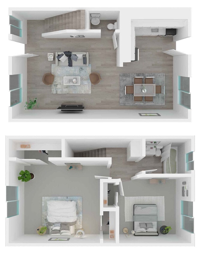 Floor Plan - 2 Bed 1.5 Bath