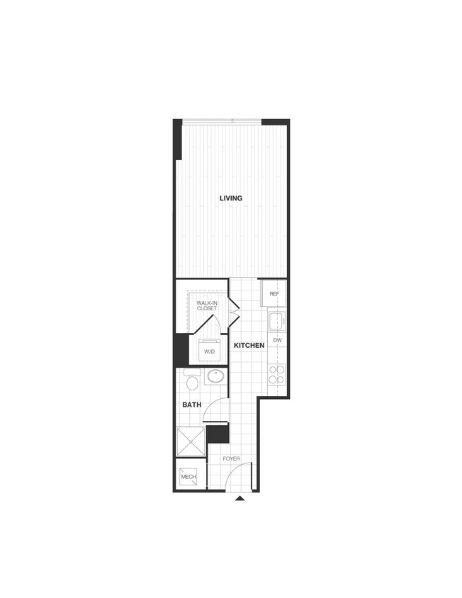 Floor Plan - Studio/1 Bath