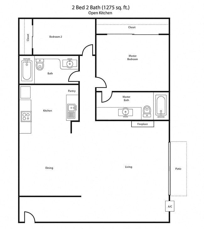 Floor Plan - 2X2R