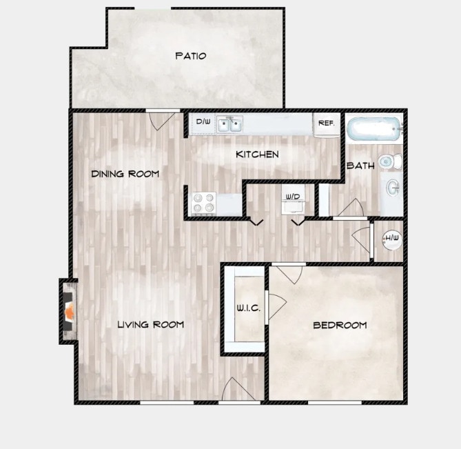 Unit A1 - One Bedroom