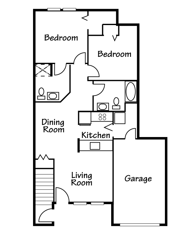 Floor Plan - Two Bedroom