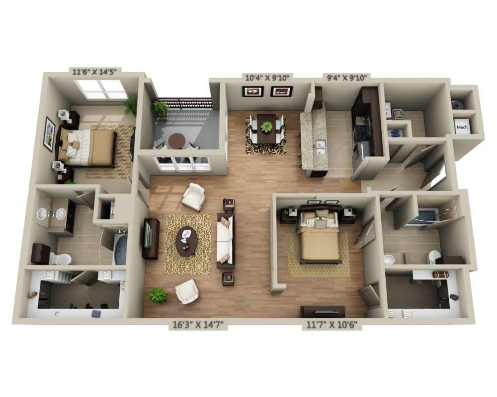 Floor Plan - Plan Ka (B2E)