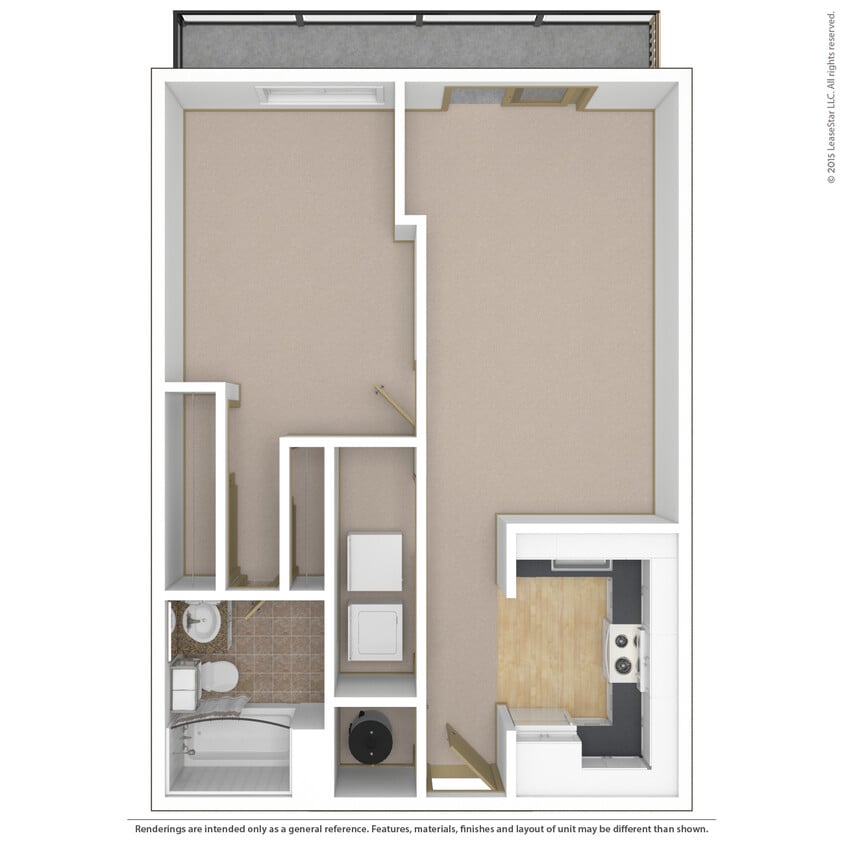 Floor Plan - 1x1h-p1
