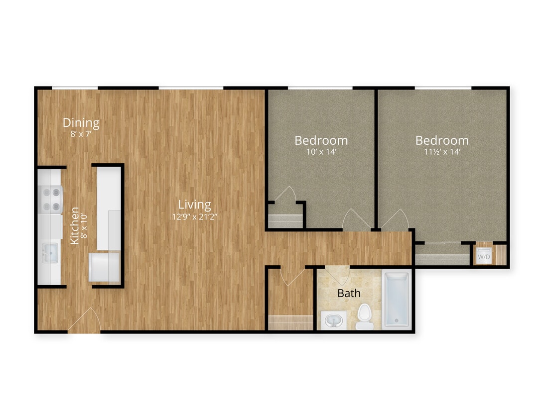 BRO_110-310_2b1b_965_rev - 2 Bed x 1 Bath 3