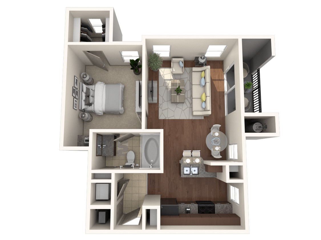 Floor Plan - One Bedroom (B)