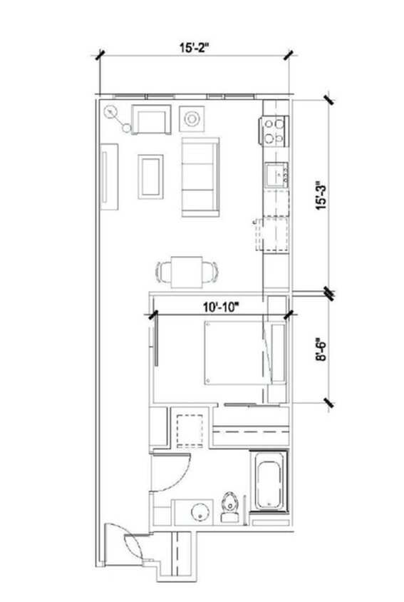 Floor Plan - 1x1a