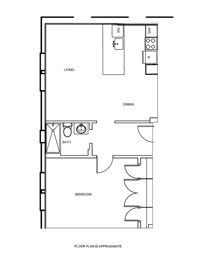 Floor Plan - One Bedroom H
