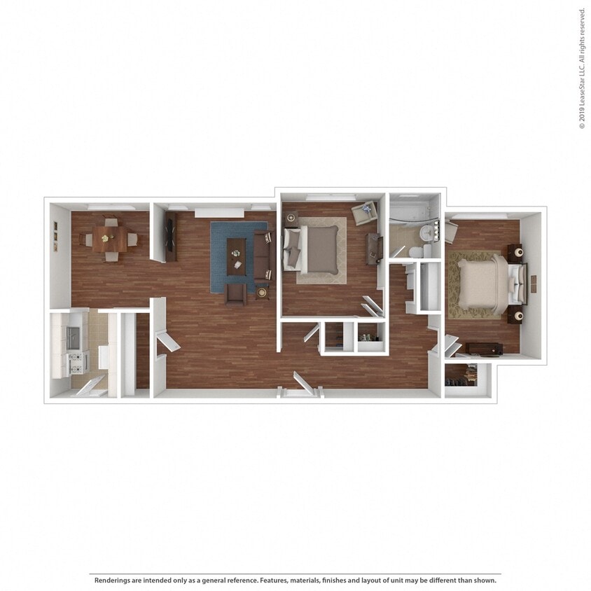 Floor Plan - 2 Bedroom 1 Bath