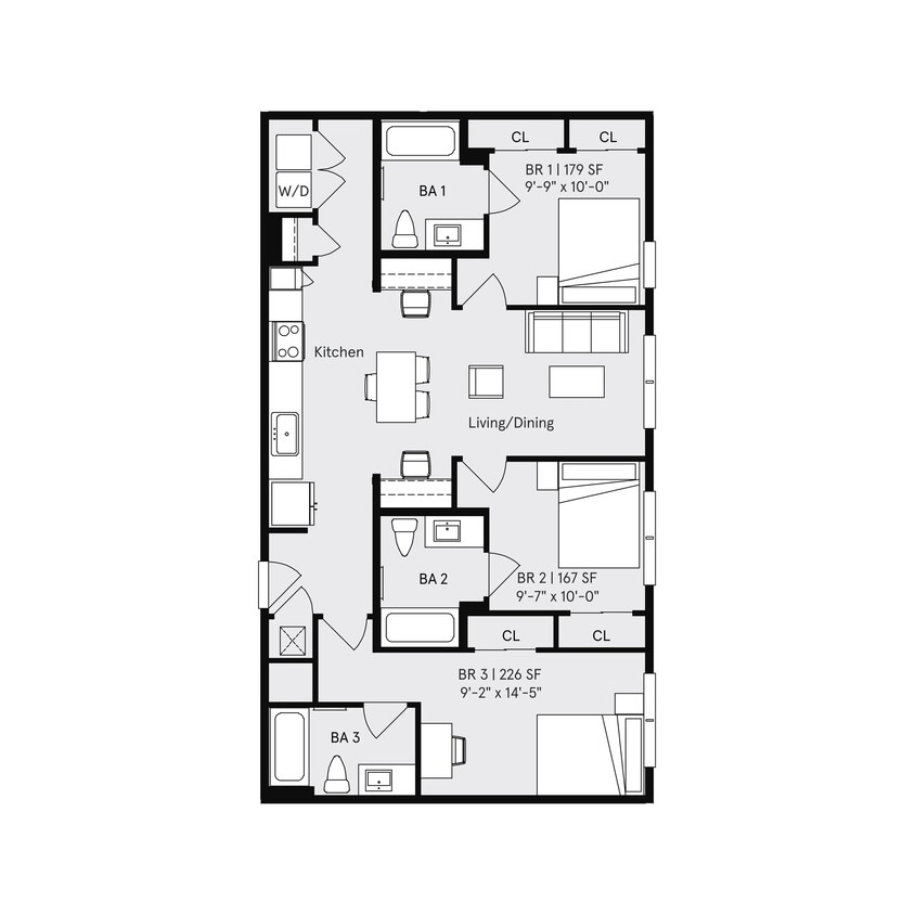 Private room in a 3 bedroom - Private Bedroom in a 3x3A