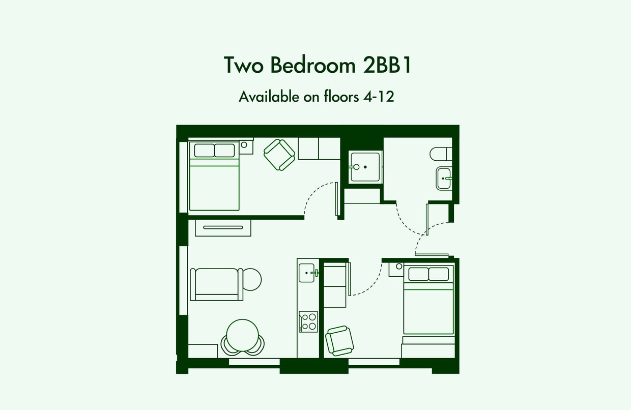 Two bed (2BB1M) - Two Bed (2BB1M)