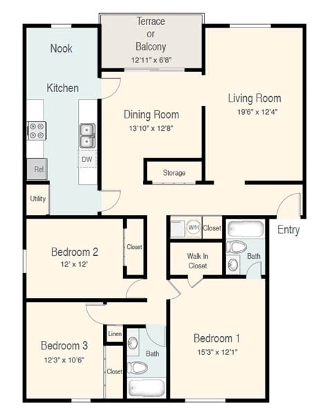 3BR/2BA - 3BR/2BA