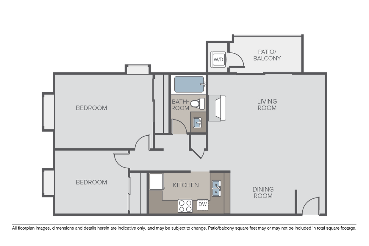 2 Bed 1 Bath (D) - 2 Bed 1 Bath (D)