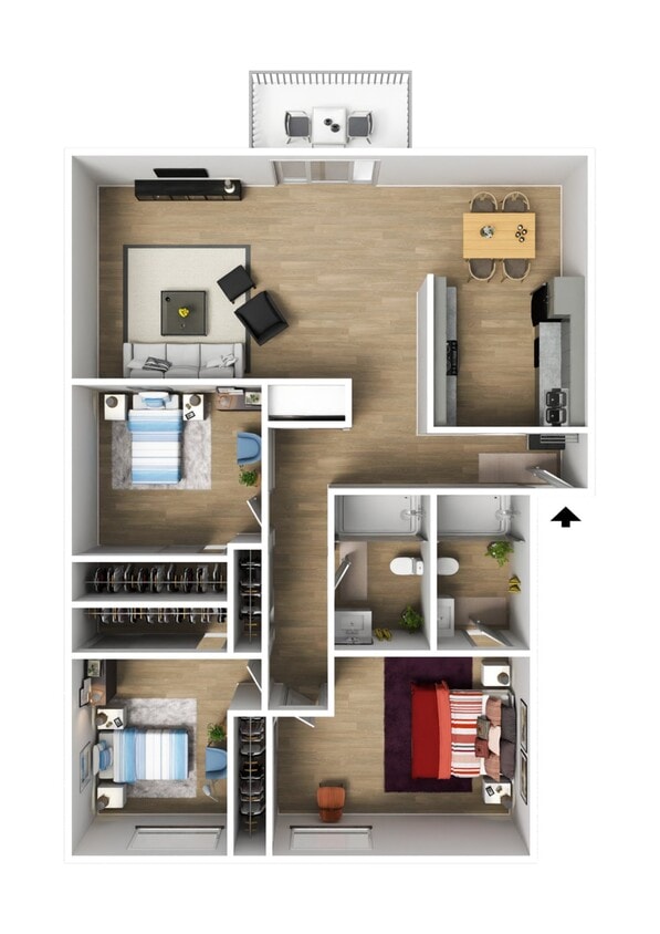 UV3x2_3DSplusfur_web - 3x2 Classic Apartment