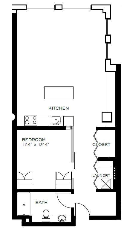 Floor Plan - One Bedroom A7