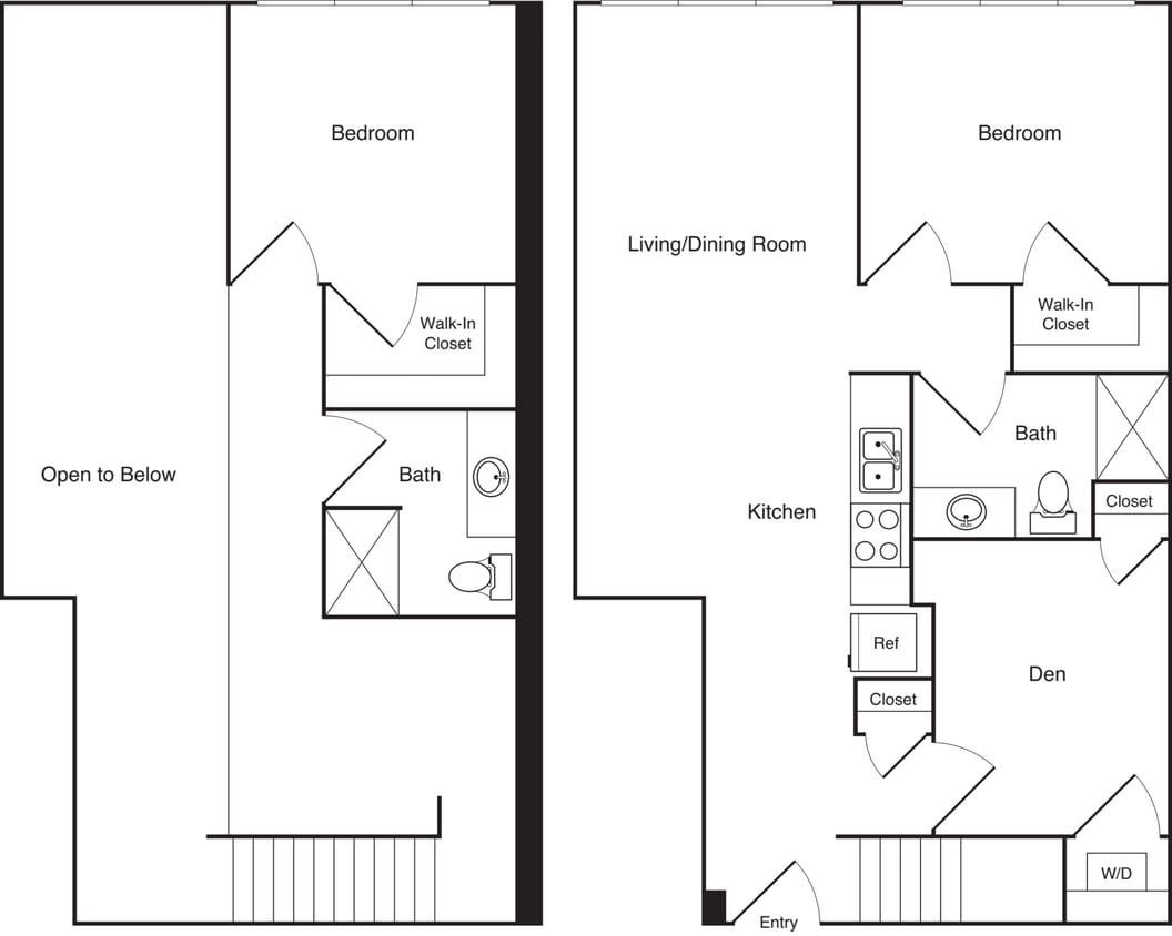 Floor Plan - 2x2+Den - A
