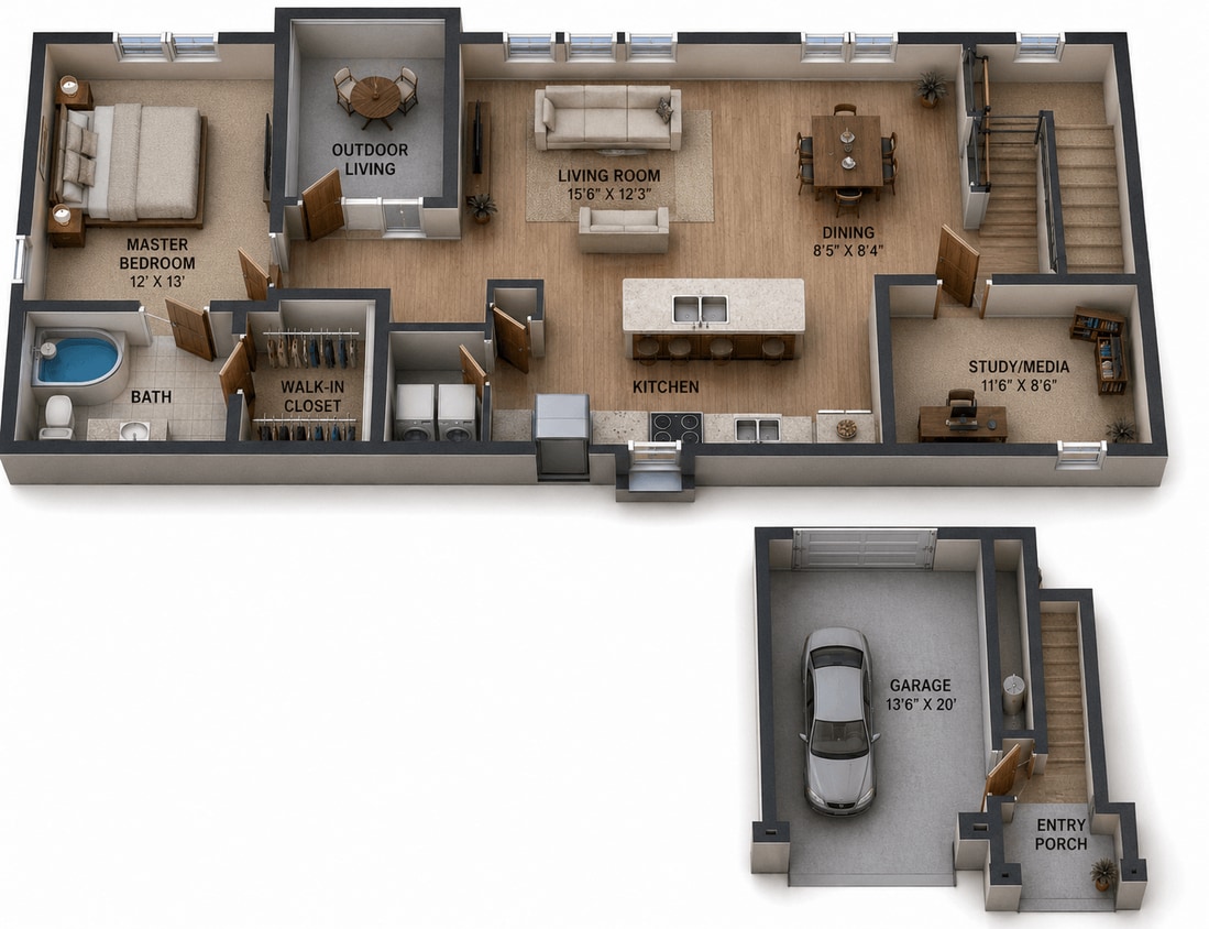 Floor Plan - Serape - Attached Garage