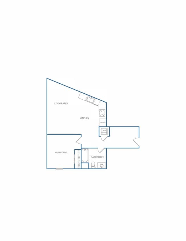 Floor Plan - 1B-1x1