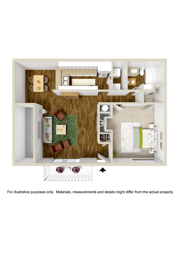 Floor Plan - 1 Bedroom - A