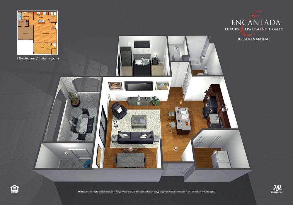 Floor Plan - 1A - One Bedroom
