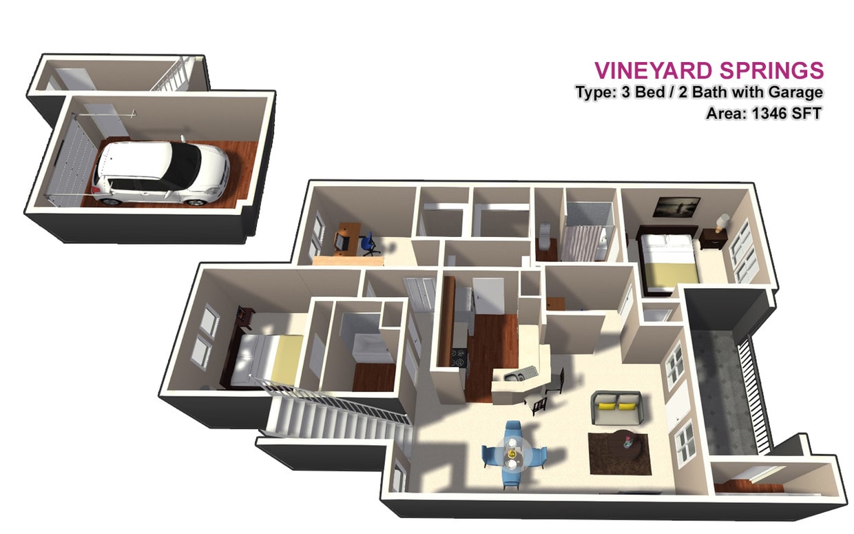 3 BED / 2 BATH w/ Garage - 3 BED / 2 BATH  w/ Garage