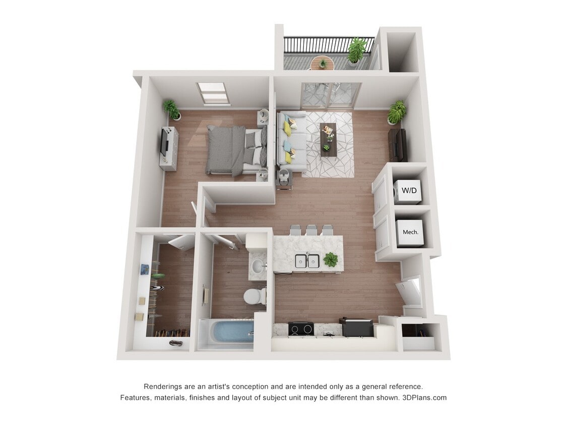 Floor Plan - One Bedroom