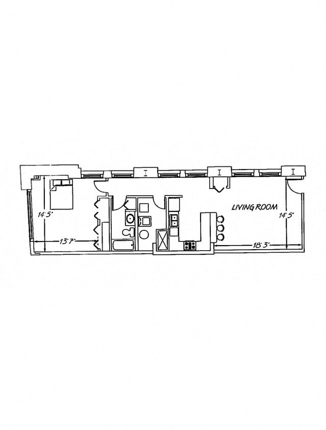 Floor Plan - 1 Bedroom FP B1