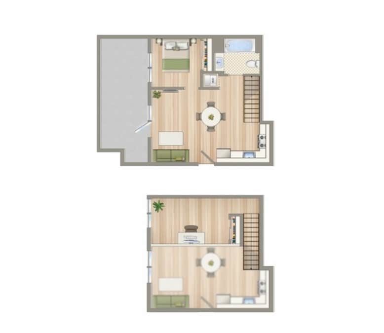 1LJ1 - 1 Bed/1 Bath Loft
