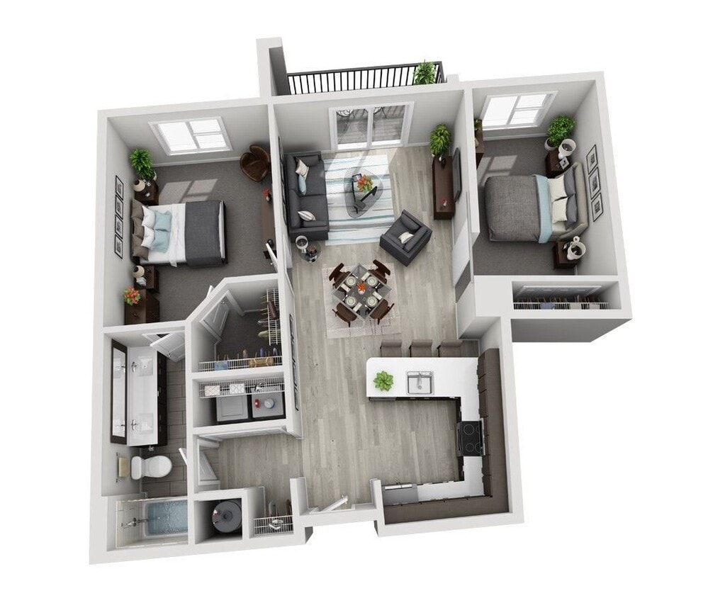 Floor Plan - C3 (1BR and Den)