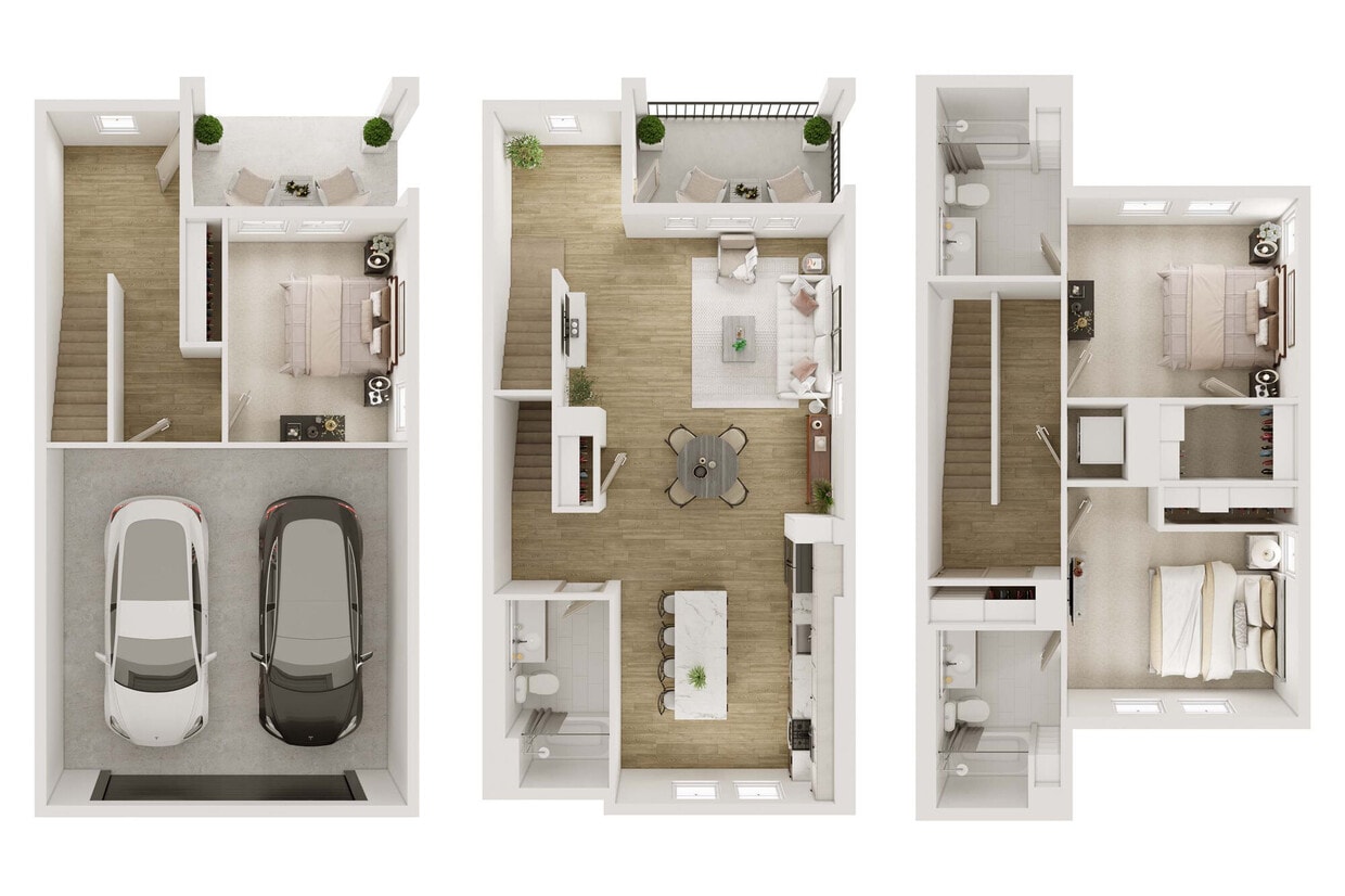 Floor Plan - 3BD 3BTH TH2