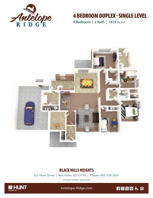 Floor Plan - Black Hills 4 Bed Single Level