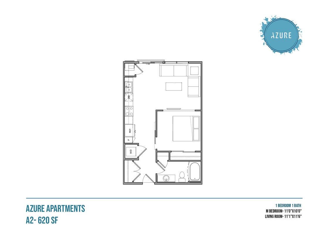 A2 1 Bed, 1 Bath - A2