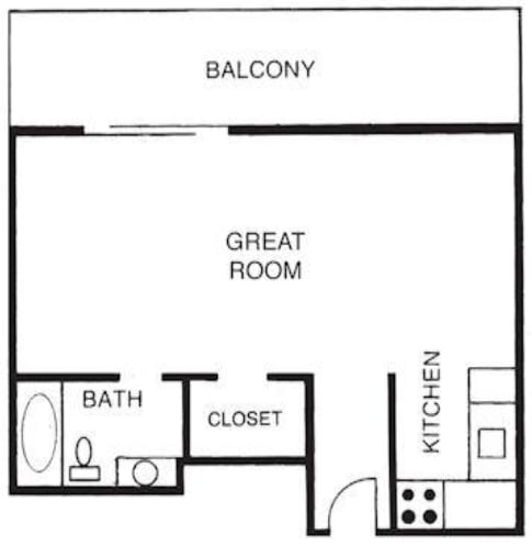 Floor Plan - 0B - Studio
