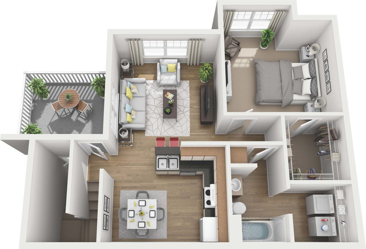1 Bedroom Floor Plan - 1 Bedroom Luxe