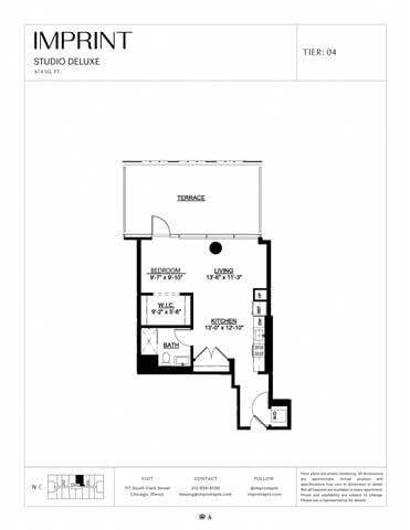 Floor Plan - Studio Deluxe Terrace PB