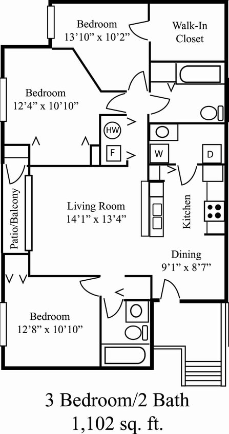 3 Bed Med - 3 Bed Medium