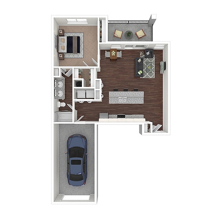 A3 | 1x1 | 804 sf - A3