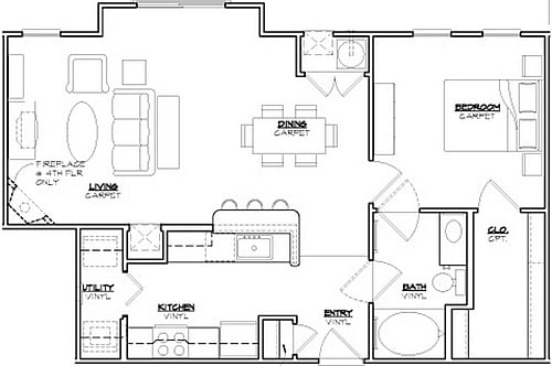 Jefferson at Dedham Station - Garfield - 1 Beds - 1 Baths - 849 Sq. ft. - Garfield