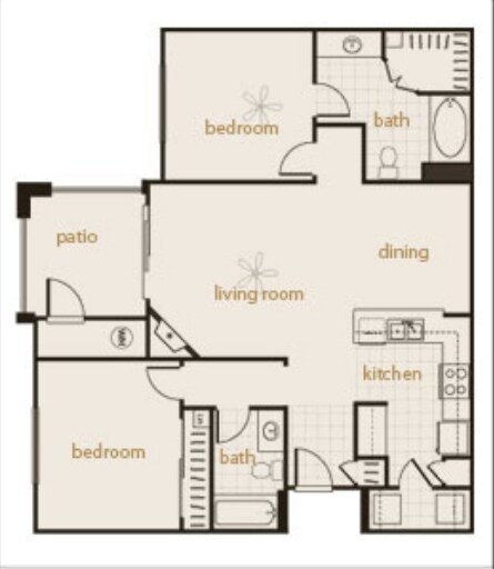 2BR/2BA - 2x2.2