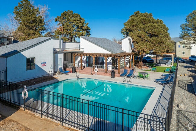 Pool and Clubhouse - Aerial - Pinewood Estates
