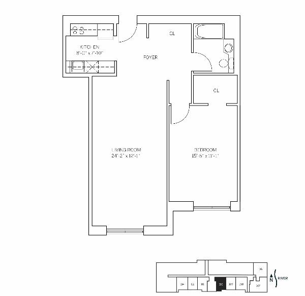 Floor Plan - ROOSEVELT HOUSE - 1 Bedroom One Bathroom