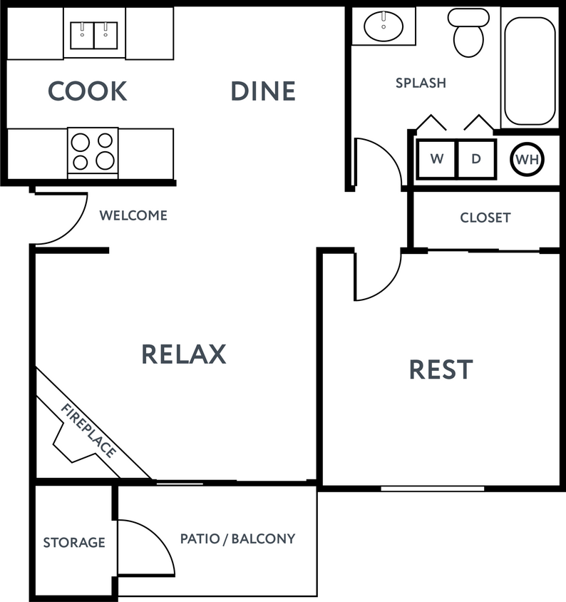 Floor Plan - 1x1r