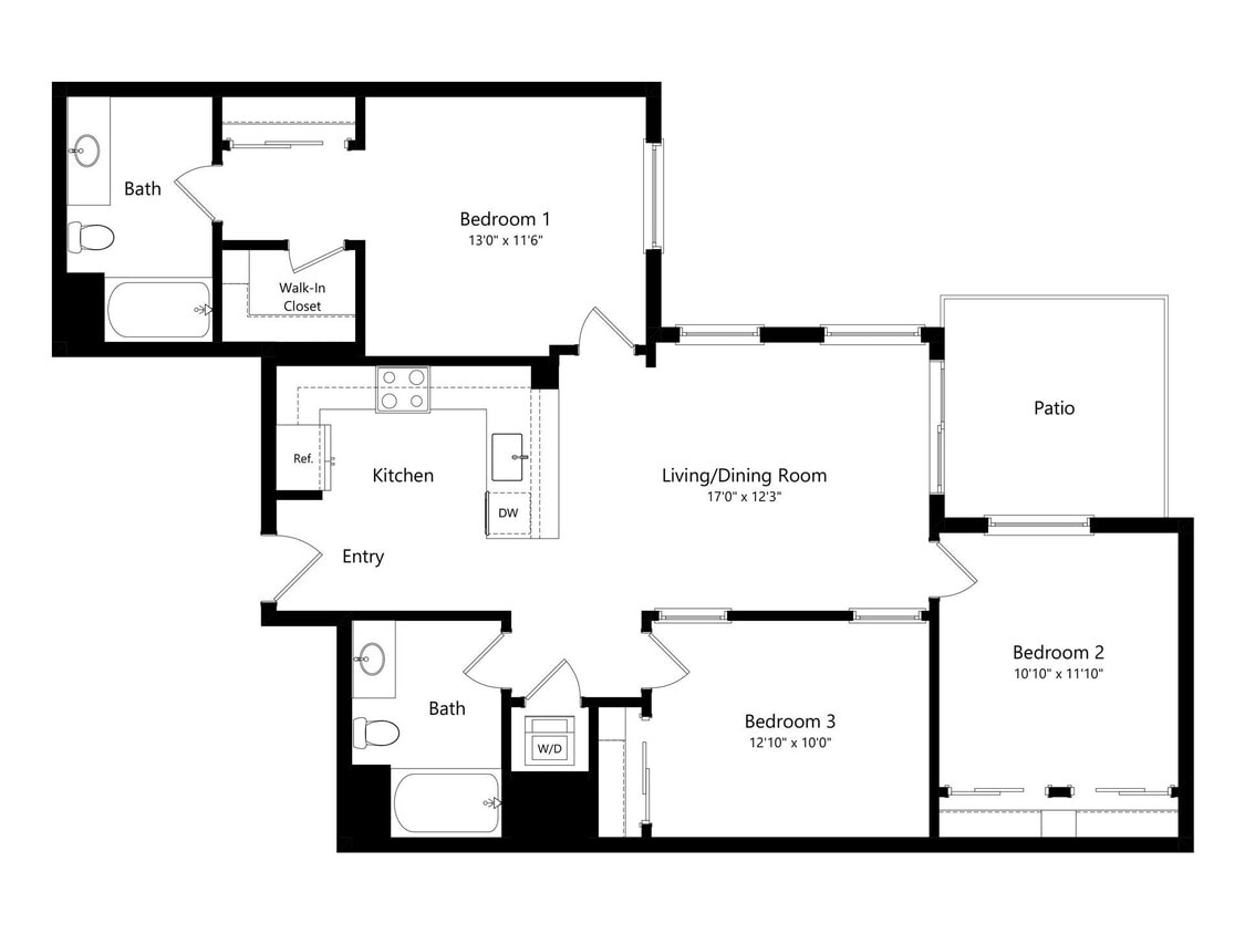 Floor Plan - 3X2 A