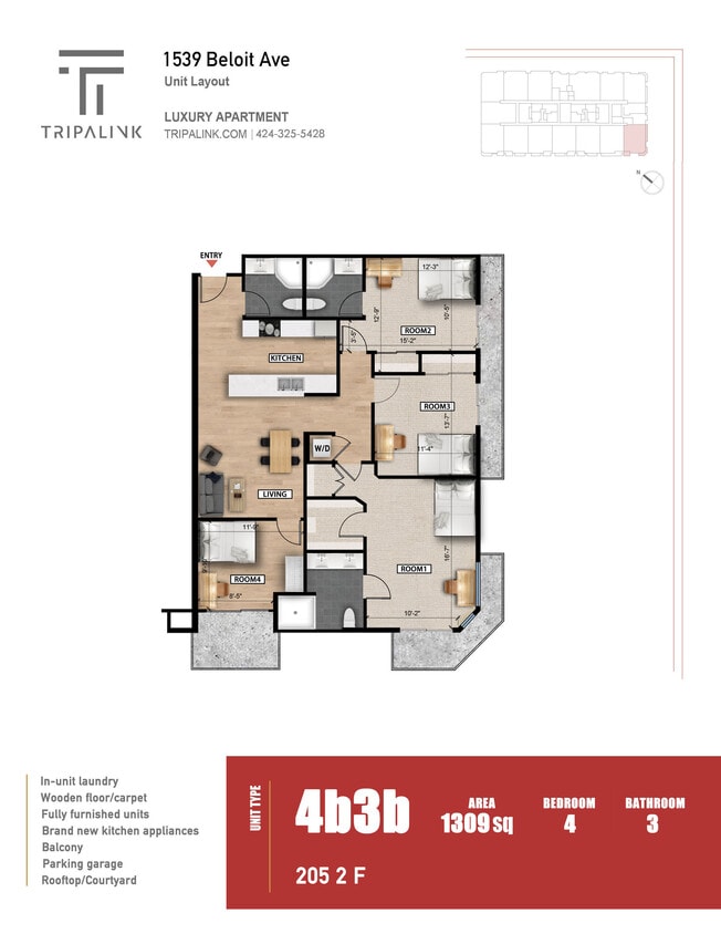 Floor Plan - Unit 205