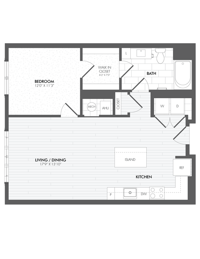 Floor Plan - 1 Bed/1 Bath-A11