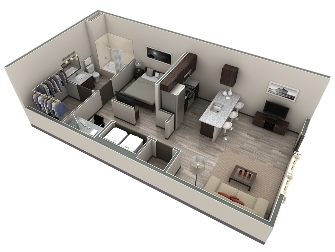 Floor Plan - Studio Retreat Courtyard