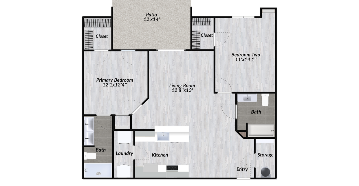 Floor Plan - Unit B - Second Floor