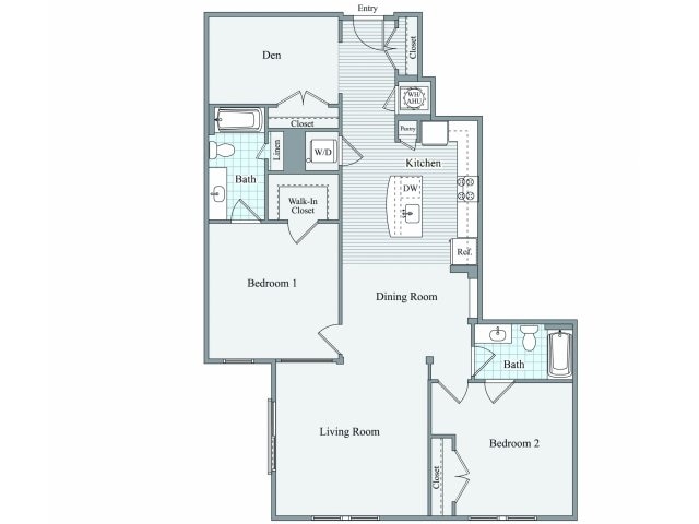 2BD-C - 2 BR + Den C