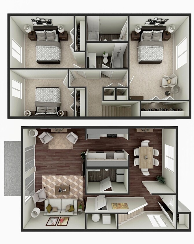 Floor Plan - 3 Bed 2.5 Bath