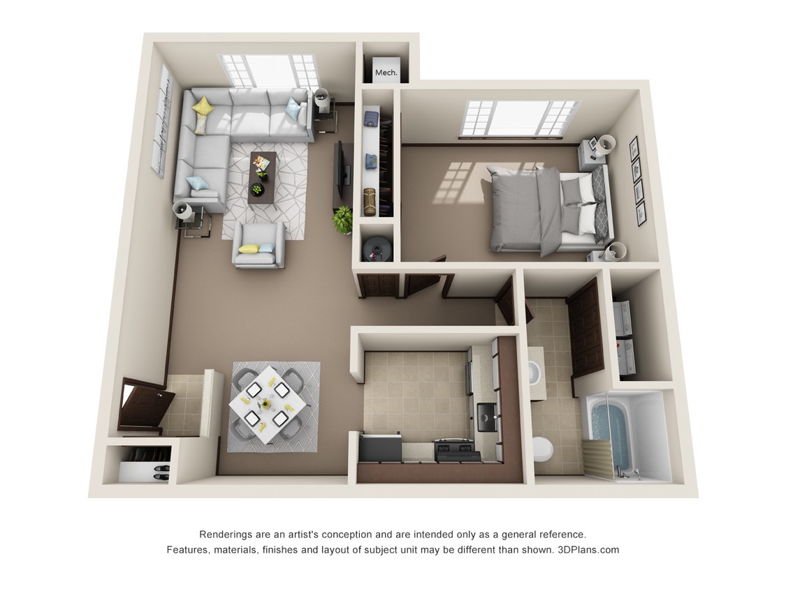 Floor Plan - 1 Bedroom - Classic